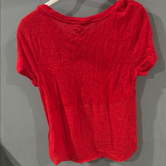 Express Red Fitted Short Sleeve T-Shirt - Picture 4 of 5